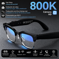Gafas inteligentes con IA para fotos y vídeos: cámara HD de 8 MP, traducción inteligente, captura de imágenes y reconocimiento de objetos.