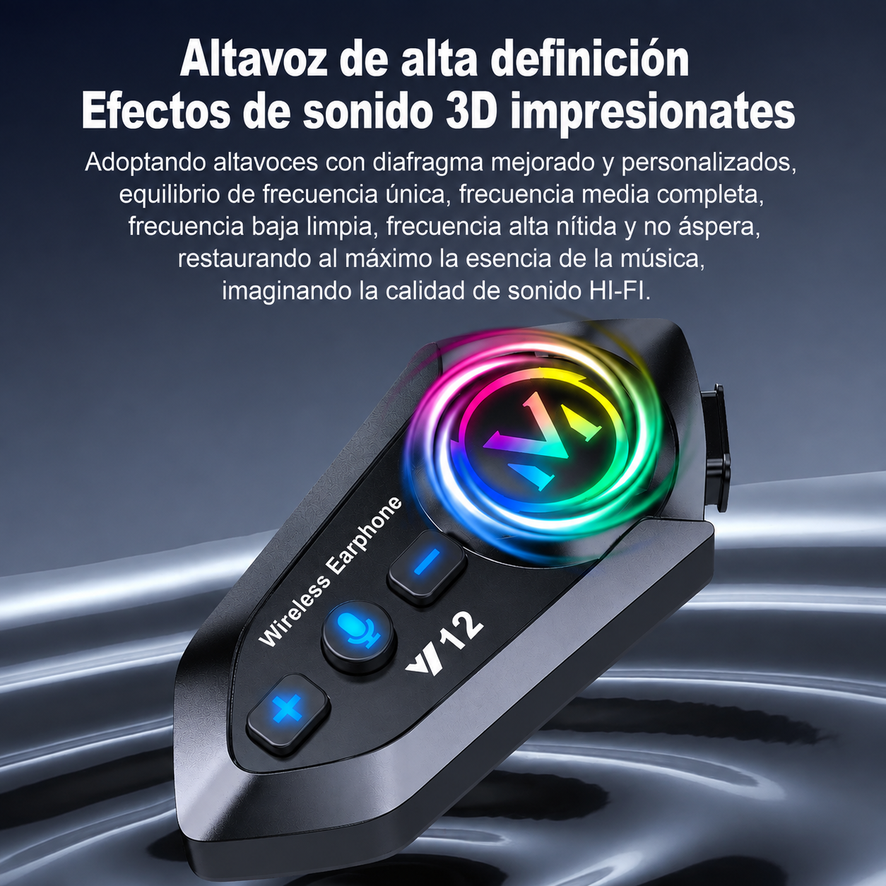 Auriculares Bluetooth 800 mAh para casco de moto, impermeables, con asistente de voz, manos libres inalámbricos para moto