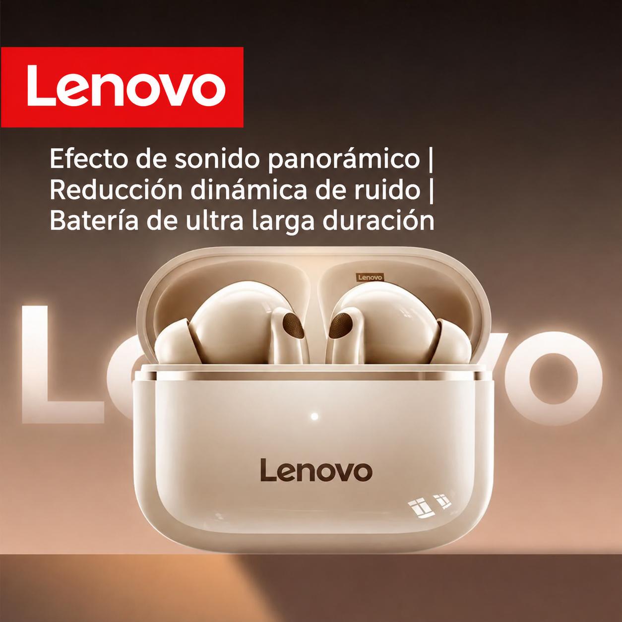 Auriculares Inalámbricos Lenovo EA230 True Wireless – Bluetooth 5.4, Sonido Envolvente Dolby Atmos y Cancelación de Ruido Inteligente