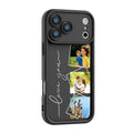 Funda personalizada para iPhone con Collage de Fotos y Frase "Love You"