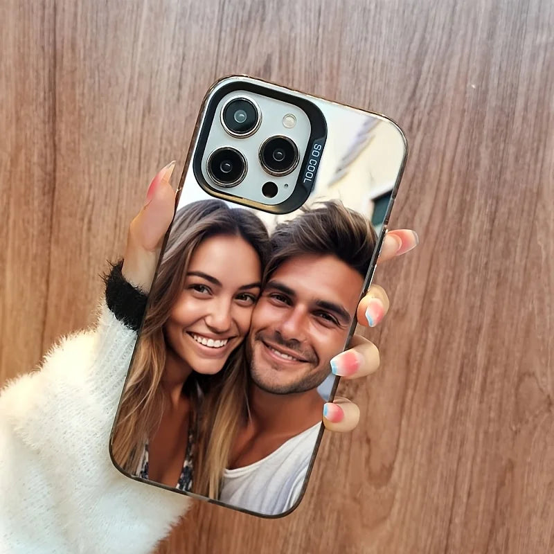 Funda Personalizada en Blanco o Negro con Foto DIY – Carcasa IMD Antigolpes para iPhone