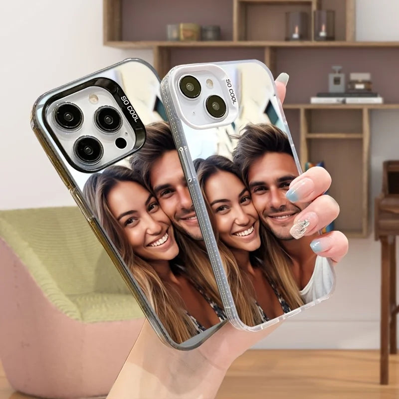 Funda Personalizada en Blanco o Negro con Foto DIY – Carcasa IMD Antigolpes para iPhone