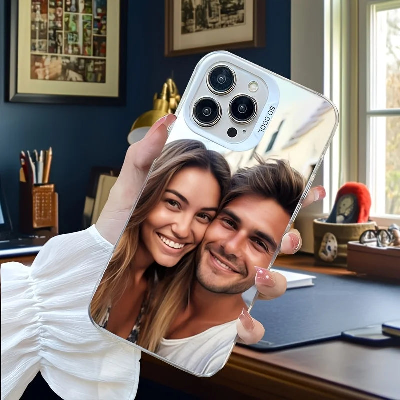 Funda Personalizada en Blanco o Negro con Foto DIY – Carcasa IMD Antigolpes para iPhone
