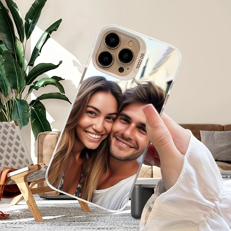 Funda Personalizada en Blanco o Negro con Foto DIY – Carcasa IMD Antigolpes para iPhone